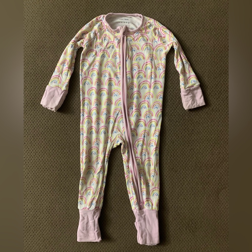 Little Sleepies Pastel Rainbows Zippy 3-6m